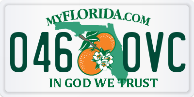 FL license plate 0460VC