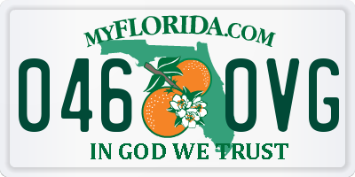 FL license plate 0460VG