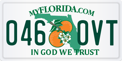FL license plate 0460VT