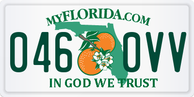 FL license plate 0460VV