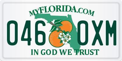 FL license plate 0460XM