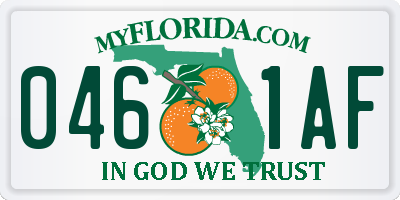 FL license plate 0461AF