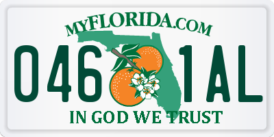 FL license plate 0461AL