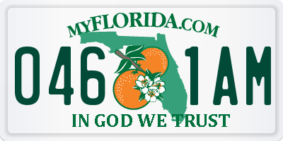 FL license plate 0461AM