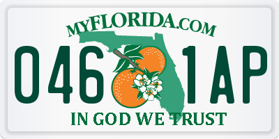 FL license plate 0461AP
