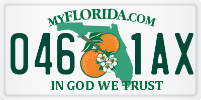 FL license plate 0461AX