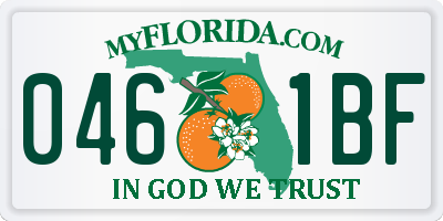 FL license plate 0461BF