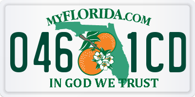 FL license plate 0461CD