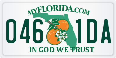 FL license plate 0461DA
