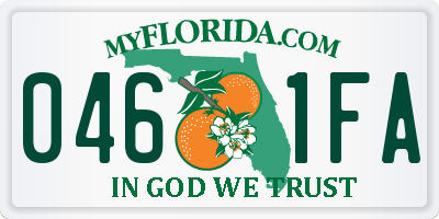 FL license plate 0461FA