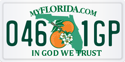 FL license plate 0461GP