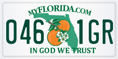 FL license plate 0461GR