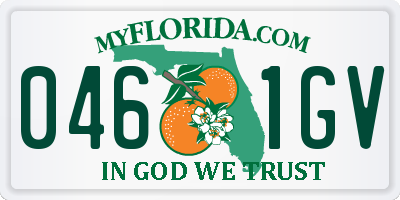 FL license plate 0461GV