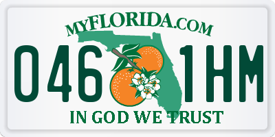 FL license plate 0461HM