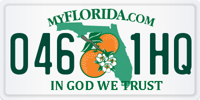 FL license plate 0461HQ