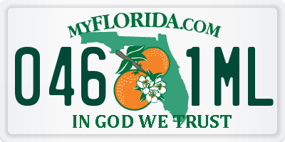 FL license plate 0461ML