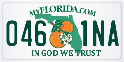 FL license plate 0461NA
