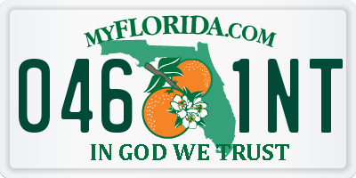 FL license plate 0461NT