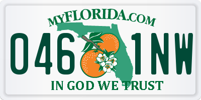 FL license plate 0461NW