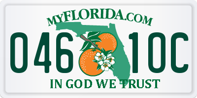 FL license plate 0461OC