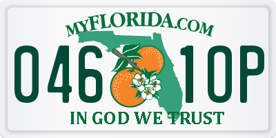 FL license plate 0461OP