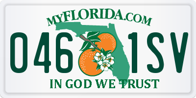 FL license plate 0461SV