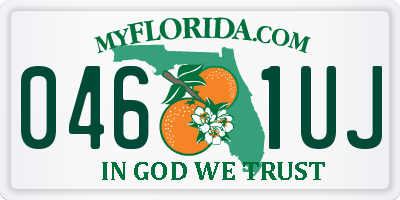FL license plate 0461UJ