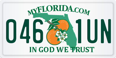 FL license plate 0461UN