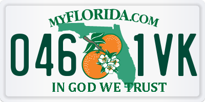 FL license plate 0461VK