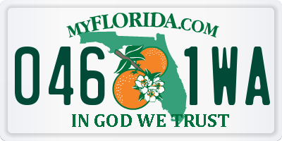 FL license plate 0461WA