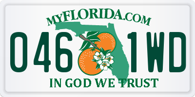 FL license plate 0461WD