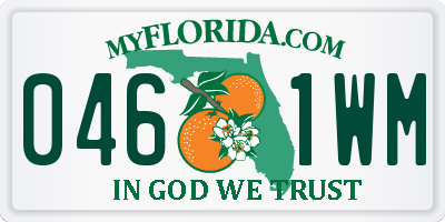 FL license plate 0461WM