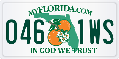 FL license plate 0461WS