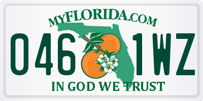 FL license plate 0461WZ