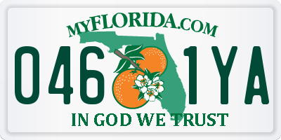 FL license plate 0461YA
