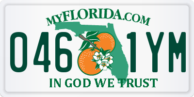FL license plate 0461YM