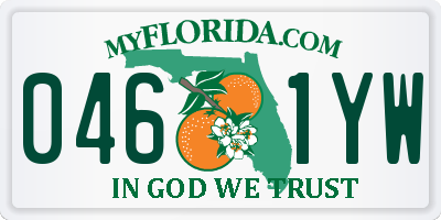 FL license plate 0461YW
