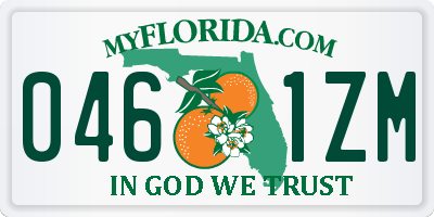 FL license plate 0461ZM