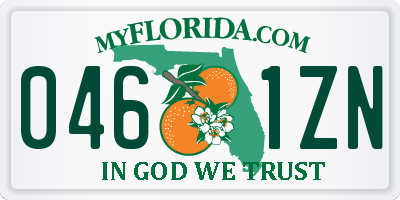 FL license plate 0461ZN