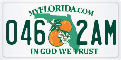 FL license plate 0462AM