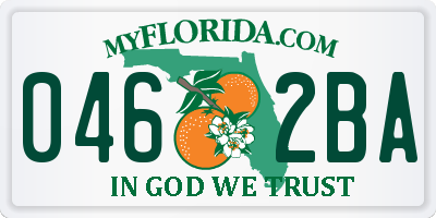 FL license plate 0462BA