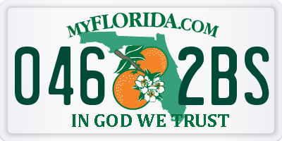 FL license plate 0462BS