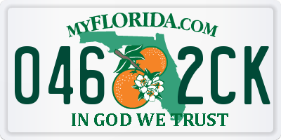 FL license plate 0462CK