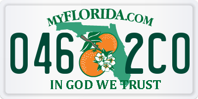 FL license plate 0462CO