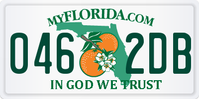 FL license plate 0462DB
