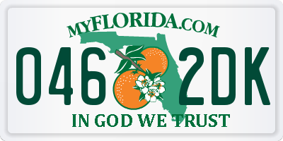 FL license plate 0462DK