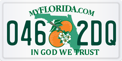 FL license plate 0462DQ