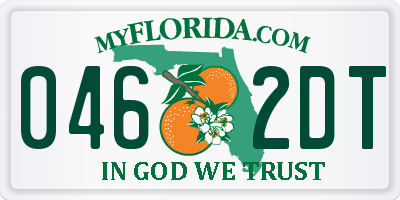 FL license plate 0462DT