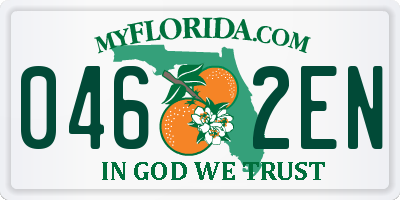 FL license plate 0462EN