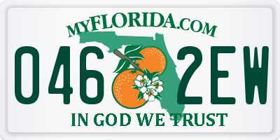 FL license plate 0462EW